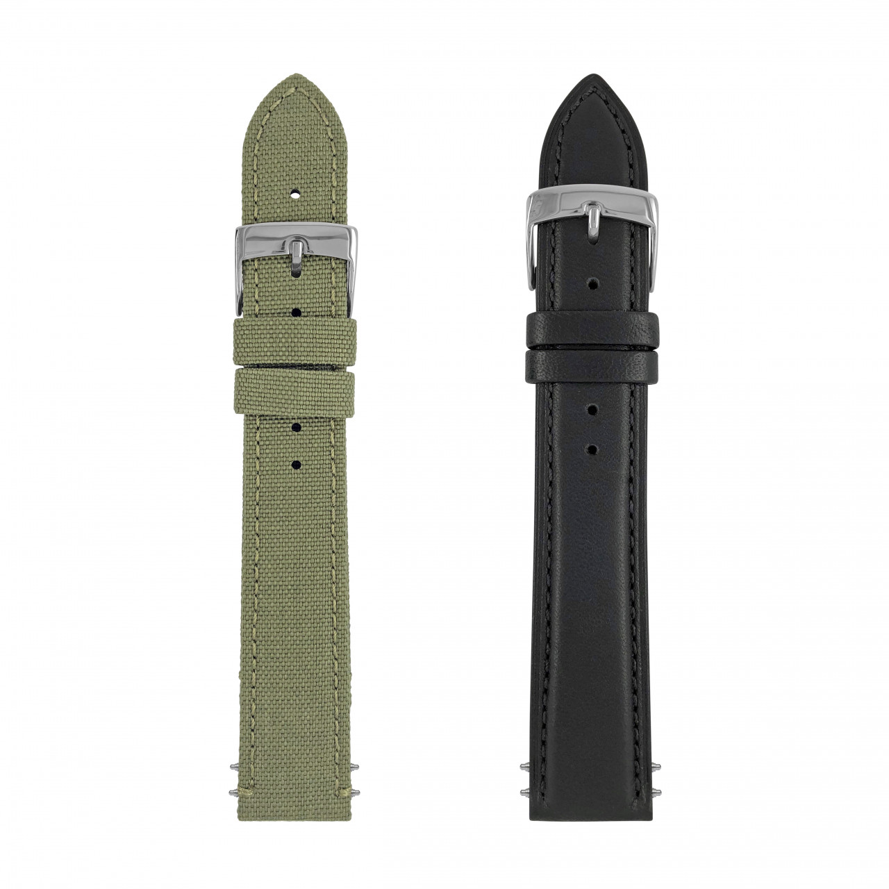 LB MO 20mm, Textilband navy, Musa schwarz LB Textilband navy grün + Zusatzband Musa schwarz